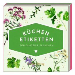 Küchen-Etiketten für Gläser und Flaschen, Kräuter