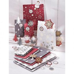 Geschenktüten-Set Weihnachten, 36-teilig