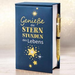 XL-Block Sterne Rauchblau, mit Kugelschreiber