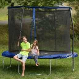 Trampolin, Ø305 cm, blau