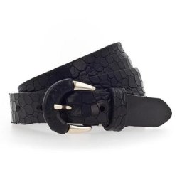 b.belt Charleen Gürtel Leder Schwarz Damen