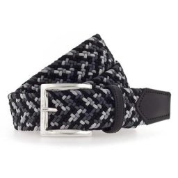 b.belt Luca Flechtgürtel Gürtel Grau