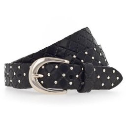 b.belt Lilou Nietengürtel Leder Gürtel Schwarz Damen