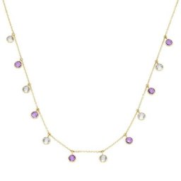 Luigi Merano Collier Amethysten als Behang, Gold 585 Ketten Violett Damen