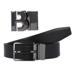Hugo Boss B-Icon Wendegürtel Leder Gürtel Schwarz Herren