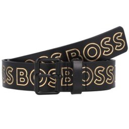 Hugo Boss Scott Gürtel Leder Schwarz Herren
