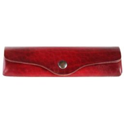 Mika Brillenetui Leder 16 cm Sonnenbrillen Rot