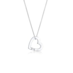 Elli Elli Halskette Herz-Anhänger Zirkonia Kristall Liebe 925 Silber Ketten Damen
