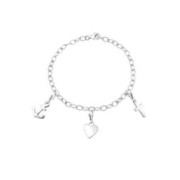 Elli Elli Armband Anker Herz Kreuz 925 Sterling Silber Armbänder & Armreife Damen