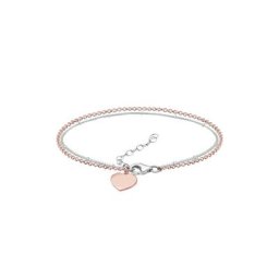 Elli Elli Armband Bi-Color Layer Herz Love 925er Sterling Silber Armbänder & Armreife Damen