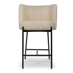 Barhocker RAY - Barhocker, Sesambeige & schwarzes Metall, H65