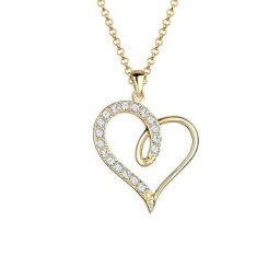 Elli Elli Halskette Herz Kristalle 925 Sterling Silber Ketten Damen