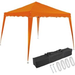 Pavillon Pop-Up 3x3m UV-Schutz 50+ wasserdicht faltbar inkl. Tasche Faltpavillon Zelt Capri orange
