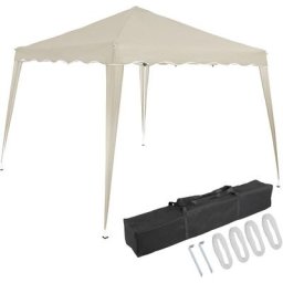 Pavillon Pop-Up 3x3m UV-Schutz 50+ wasserdicht faltbar inkl. Tasche Faltpavillon Zelt Capri beige