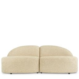 Sofa TODD - 2-Sitzer Sofa, modulierbar, Tweed in Sandbeige, B190