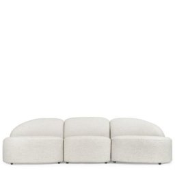 Modulsofa TODD - 3-Sitzer Sofa, modulierbar, Boucle Stoff in Weiß Latte, B263