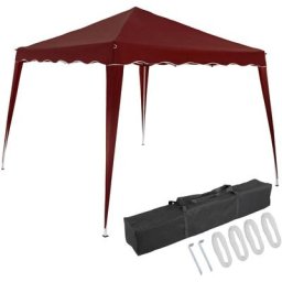 Pavillon Pop-Up 3x3m UV-Schutz 50+ wasserdicht faltbar inkl. Tasche Faltpavillon Zelt Capri rot