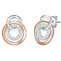 Rafaela Donata Ohrstecker Sterling Silber Zirkonia in Silber/Roségold Ohrringe Damen
