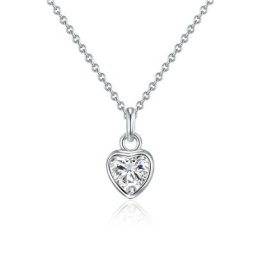 Rafaela Donata Halskette Herz Sterling Silber Zirkonia in Silber Ketten Damen