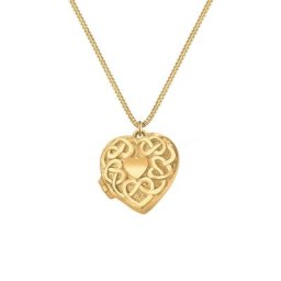 Elli Elli Halskette Herz Medaillon Ornament 925 Sterling Silber Ketten Damen