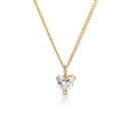 Elli PREMIUM Elli PREMIUM Halskette Elegant Herz-Form Zirkonia Kristall 375 Gelbgold Ketten Damen