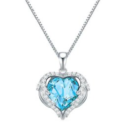 Rafaela Donata Halskette Herz Sterling Silber verziert mit Kristallen von Swarovski® in Silber Ketten Damen
