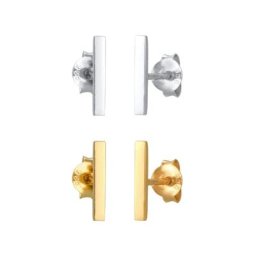 Elli Elli Ohrringe Stecker 2er Set Basic Geo Minimal Look 925 Silber Damen