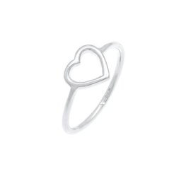 Elli Elli Ring Herz Cut Out Design Filigran 925 Sterling Silber Ringe Damen