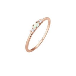 Elli Elli Ring Vintage Opal Zirkonia 925 Sterling Silber Ringe Damen