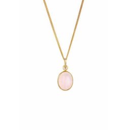 Elli Elli Halskette Basic Rosenquarz 925 Sterling Silber Ketten Damen