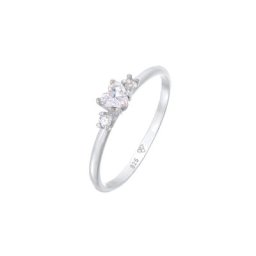 Elli Elli Ring Herz Zirkonia Liebe Verlobung 925 Silber Ringe Damen