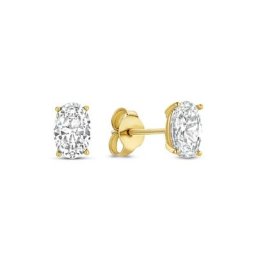 Isabel Bernard Baguette Ohrknöpfe - 585 Gold / 14 Karat Gold Ohrringe Damen