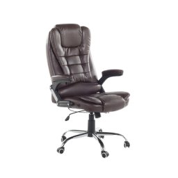 Bürostuhl Braun Kunstleder Höhenverstellbar Schreibtisch Gaming Modern