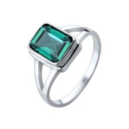 Elli Elli Ring Solitär Quarz 925er Sterling Silber Ringe Damen