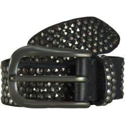 b.belt Nietengürtel Leder Gürtel Schwarz