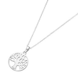 Smart Jewel Kette Lebensbaum, Karte, Silber 925 Ketten Silber Damen