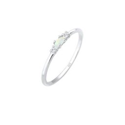 Elli Elli Ring Vintage Opal Zirkonia 925 Sterling Silber Ringe Damen