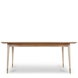 Esstisch VINYLE - Esstisch, für 6-8 Personen, Holz & Messing, 90 x 180cm