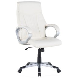 Bürostuhl Cremeweiß Kunstleder Höhenverstellbar Modern