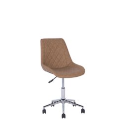 Bürostuhl Braun aus Kunstleder drehbar Bürostuhl Elegant Modern