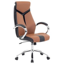 Bürostuhl Braun höhenverstellbar bequemer Drehstuhl Modernes Design