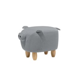 Schweinchen-Hocker in Hellgrau Tierhocker für Kinder
