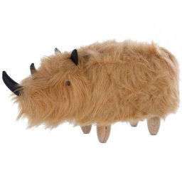Nashorn-Tierhocker Sandbeige Webpelz Felloptik Kindermöbel