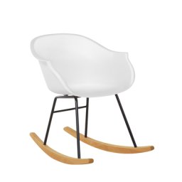Schaukelstuhl Weiß Kunststoff Skandinavisch Modern