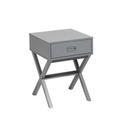Beistelltisch Grau MDF Platte Kiefernholz 55 x 40 x 40 cm Modern Quadratisch Vielseitig Multifunktional Wohnzimmer