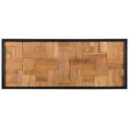 Wanddekoration Braun Teakholz 40 x 100 cm Parkett Stil Rechteckig Modern