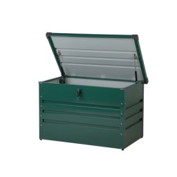 Auflagenbox dunkelgrün Metall 100x62 cm Garten Terrasse