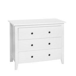 Kommode Weiß MDF Platte Holz 80 x 96 x 45 cm Minimalistisch Geräumige Schubladen Wohnzimmer