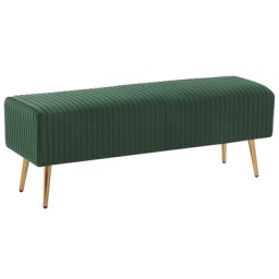 Bank Dunkelgrün Samtstoff 100% Polyester Beine aus Eisen Retro Modern