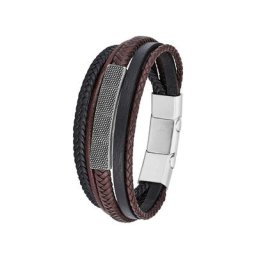 s.Oliver Armband für Herren, Edelstahl Herrenschmuck Weiss